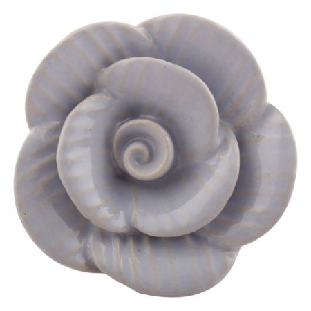 Light Blue Medium Rose Flower Ceramic Wine Stopper 